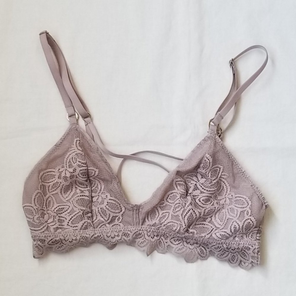 Aerie desert lace triangle bralette XXS